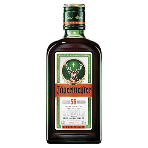 Jägermeister Herbal Liqueur | 35cl | 35% ABV | German Liqueur | Spirits | 56 Herbs & Botanicals | Best Served as an Ice Cold Shot