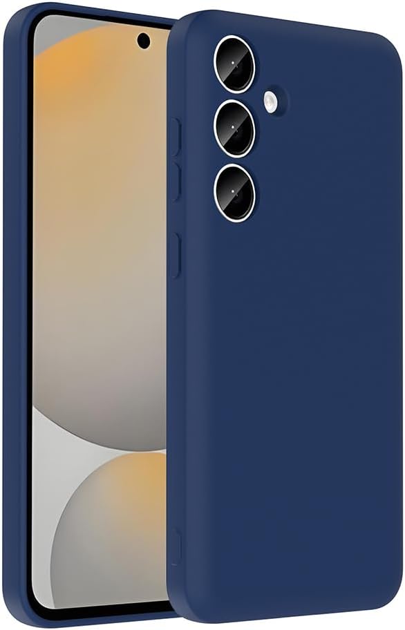 Zore Galaxy ile uyumlu S24 FE Kılıf Kamera Korumalı Kartlık Hazneli Zore Vitra Kapak Lacivert