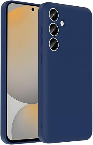 Zore Galaxy ile uyumlu S24 FE Kılıf Kamera Korumalı Kartlık Hazneli Zore Vitra Kapak Lacivert
