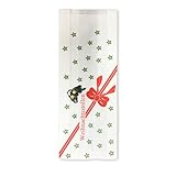 Lomatek 10 Stollenbeutel mit Glockendesign, fettdichte Stollent&uuml;ten & Geb&auml;ckt&uuml;ten aus Pergamentpapierersatz, ideal f&uuml;r Weihnachtsstollen, Geb&auml;ck & Geschenke, 20x7x52 cm