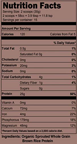 Naked Rice 1LB - Organic Brown Rice Protein Powder - Vegan Protein Powder, GMO Free, Gluten Free & Soy Free. Plant-Based Protein, No Artificial Ingredients - 15 Servings - Thumbnail 5