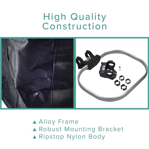 Alveytech E41-0333 Collapsible Front Basket For Bikes & Scooters - Aluminum Alloy Frame, Nylon Body With Mounting Bracket thumb #2