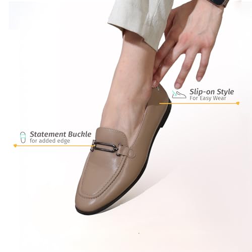 Image of YOHO Bliss Loafers for Women | Comfortable & Stylish Bellies | Fashion Moccasins with Footpharma Footbed | Slip-on for Casual & Formal Wear | 001