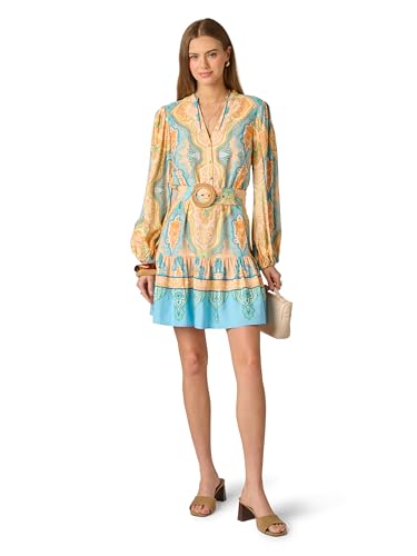 Image of Adrianna Papell Women's Strapless Organza Mini Dress - Short Drop Waist Dress with Dainty Florals & Pleated Flounce Skirt