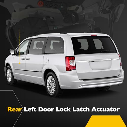 Image of Rear Left Door Lock Latch Actuator Compatible with Chrysler Town & Country 2008-2016, Dodge Grand Caravan 2008-2020, Ram C /V 2012-2015 Lock Actuator Replaces# 5020769AB 5020769AC 68030379AC