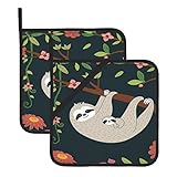 Lot de 2 maniques et maniques en forme d'animal de dessin animé pour barbecue, cuisine, grill, micro-ondes, printemps et été