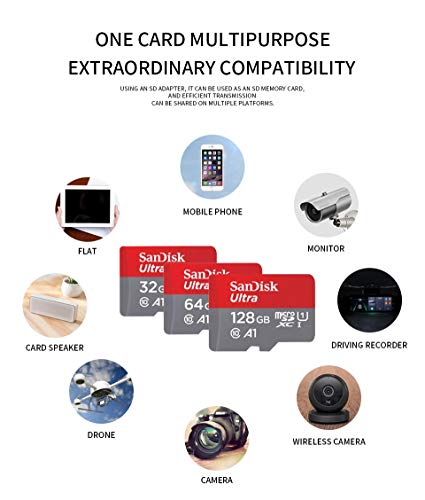 Carte Mémoire microSDXC SanDisk Ultra 200 Go Classe 10 UHS I pour Android avec une Vitesse Allant jusqu'à 90 Mo/ + Adaptateur SD - vue 3