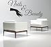 BooDecal Large Bar Collage Salon Decals Nails and Beauty Hair Salon Slogan Varnish Polish Manicure Nail Quotes Wall Decals Letterings Vinyl Stickers Shop Window Decorations 39 inches x 20 inches
