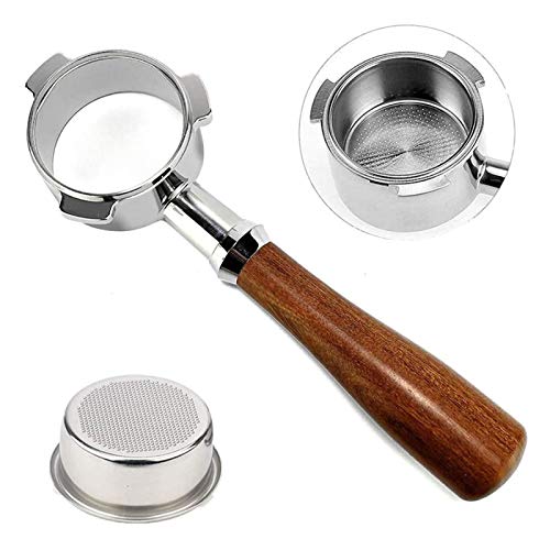 portafiltro Tenedor De Filtro Sin Fondo De Café De 54 Mm con Cesta, Acero Inoxidable Espresso Máquina De Reemplazo De… - Imagen 7