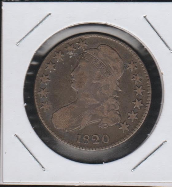 1820 No Mint Mark Capped Bust, Lettered Edge (90% Silver) Half Dollar Seller