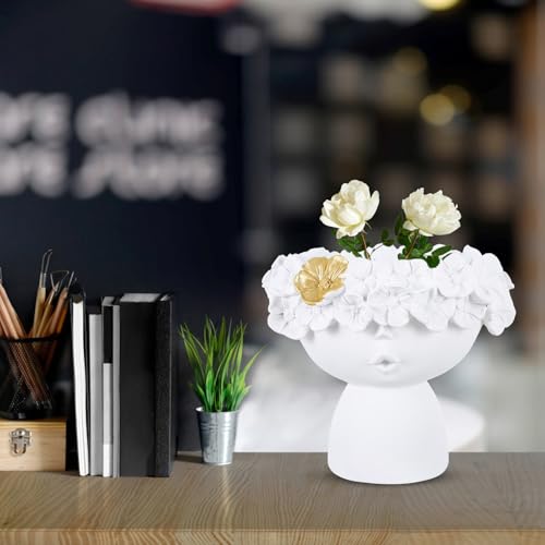 KICHOUSE Vase Décoratif en Résine, Ornement Élégant de Qualité - 8