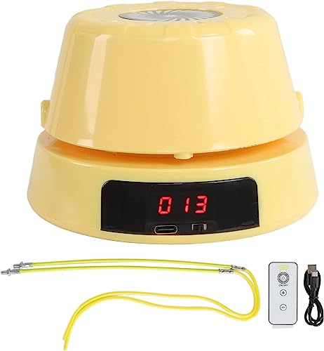 電動自動縄跳び機 自動回転 スピード調節 ジャンプ数計算 LCD表示付き リモコン付き 遠隔操作可 子供用 大人用 トレーニング用 便利 運動不足 こどもの日 プレゼント (イエロー)