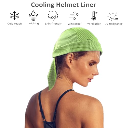 Image of Sweat Wicking Durags Cooling Doo Rags Breathable Helmet Liner Cycling Caps for Men and Women