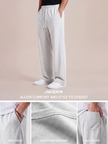 Image of JMIERR Men's Casual Baggy Pants Lightweight Wide Leg Lounge Travel Pants Streetwear with Pockets