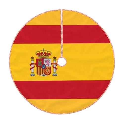 Jupe de sapin de Noël rustique imprimé drapeau espagnol extérieur intérieur - 2