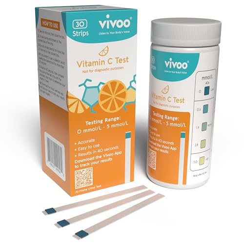 Vivoo Test Strip - Track Your Vitamin C Status at Home! 40-Second Test for Accurate Levels, Empowering You to Optimize Your Nutrition - 30 Strips