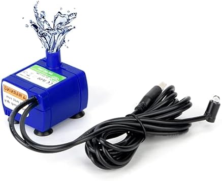 Replacement Pump for Cat Water Fountain Pet Fountain Ultra Quiet Long Lifespan with Adaptor and 6 ft Power Cable