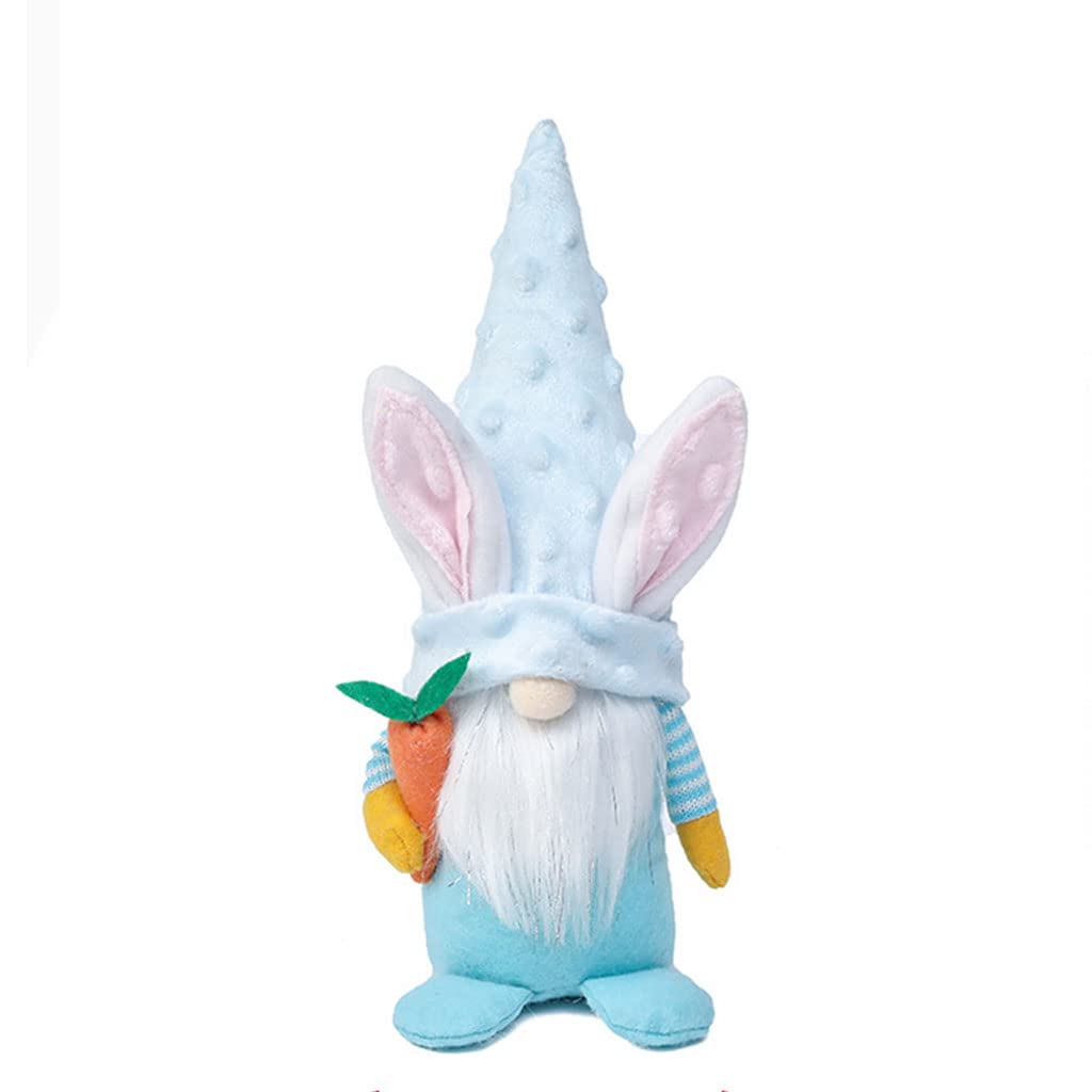 NEWFT Easter Plush Decorations Carrot Faceless for Doll Scandinavian Tomte Dwarf Figurines Home Table Ornament