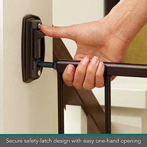 North States MyPet 47.8" wide Windsor Walk Thru Petgate: Heavy Duty Metal Construction. Hardware Mount. Fits 28.68"-47.85" Wide (31" Tall, Matte Bronze) - Image 4