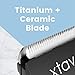 Xtava Cordless Hair Trimmer Kit for Men - Rechargeable LED Display Personal Hair Clipper with Titanium Ceramic Blade 2 Guide Combs and 4-4-4