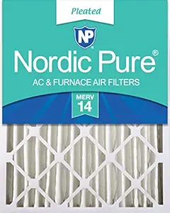 Nordic Pure 16x20x4 (3-5/8 Actual Depth) MERV 14 Pleated AC Furnace Air Filter, Box of 1