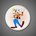 Disney Mickey Mouse Magnets and Gang set of 6 1 inch round Mickey Mouse Minnie Mouse Donald Duck Goofy Daisy Pluto - for fridge lockers magnet boards...