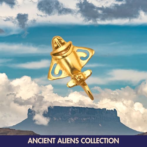 Image of Colombian Emerald & Multi-Material Options | Quimbaya Flyer Lapel Pin | Ancient Alien Golden Jets Collection