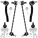 WEDOAUTO 6Pcs Front Stabilizer Bar End Link Sway Bar Links + Lower Ball Joints + Outer Tie Rod Ends Kit Fit For Toyota Corolla 2003 2004 2005 2006 2007 2008 1.8L ES80432 ES80431 K90309 K80230 K90433