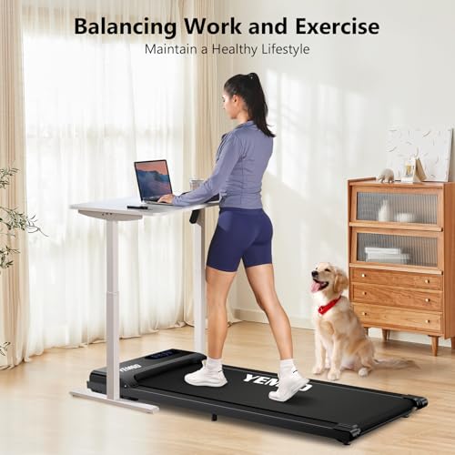 Walking Pad, Walking Pad Treadmill 330 lb Capacity, 3 in 1 Portable Under Desk Treadmill for Home and Office with Remote Control, LED Display