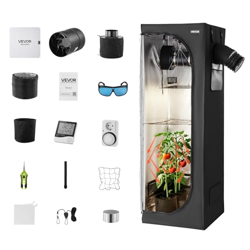 Lospitch Growzelt, Growbox|Grow Tent|Grow Schrank|Zuchtzelt|Lichtdicht und Wasserdicht Pflanzenzelt|Gewächshaus für Homegrowing|600D Oxford, 120x60x180cm, Schwarz Grün 15 VEVOR Growzelt, 60x60x180 cm, Indoor-Pflanzenzelt mit Vollspektrum-LED-Zuchtlicht & Belüftungssystem, Growbox 600D hochreflektierendes Mylar, Zuchtzelte, Gewächshaus für Blumen & Gemüse