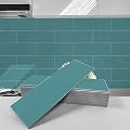 Avant Decor | Sample Tile | Stone Composite Subway Solid Color Tiles | Peel and Stick Kitchen Backsplash Tiles | Wall Tiles | 4” x 12” | Bex Metro Glossy Succulent