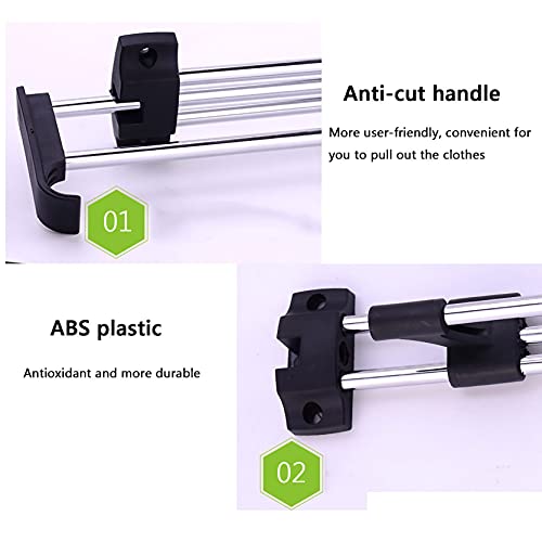 Tringle de placard rétractable réglable pour suspendre les habits - 3