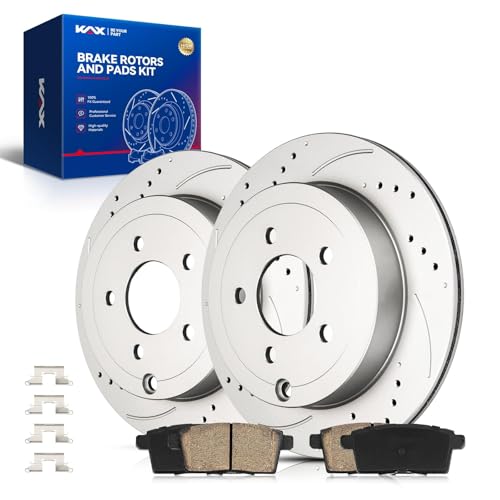 KAX Rear Brake Kit for Ford Edge 2007-2010, Lincoln MKX 2007-2010, 11.9inch Brake Rotors Pads Kit, #54156+D1259 Rear Brakes