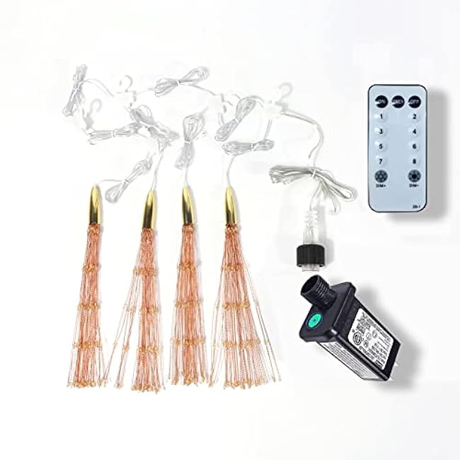 Starburst Sphere Lights Firework Light 800 LED Plug in Copper Wire Lights Warm White