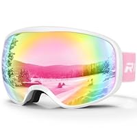 RIOROO Kids Ski Goggles- Skiing Goggles Kids 3-14 Years Compatible with OTG Over Helmet for Boys Girls, Anti-fog 100% UV Protection, Anti-glare Ski Goggles, for Skiing Snowboarding other Winter Sports