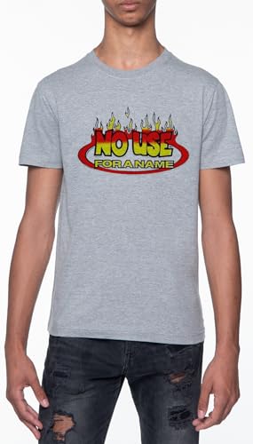 Photo de No Use for A Name Logo Round T-Shirt À Manches Courtes Gris À Col Rond pour Homme