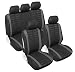 Upgrade4cars Fundas Asientos Coche Universales Negro Gris para Delanteros y Traseros |...