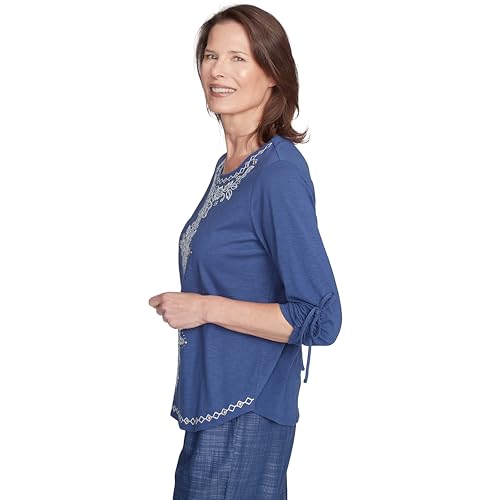 Alfred Dunner Center Embroidered Top Cotton/Polyester3