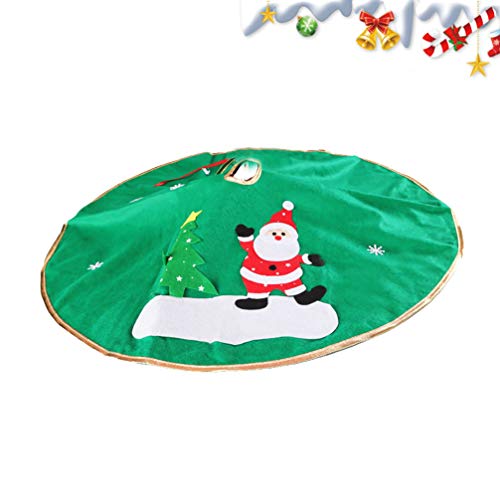 ABOOFAN 75 cm Saia de árvore de Natal redonda Papai Noel árvore gola anel tapete pé tapete tapete ta