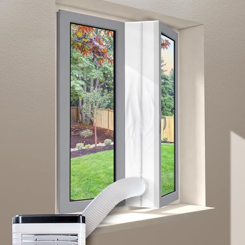 SA Products 4M AC Window Seal | Universal Window Insulation Kit for AC Unit & Dryer | Air Exchange Guards with Zip