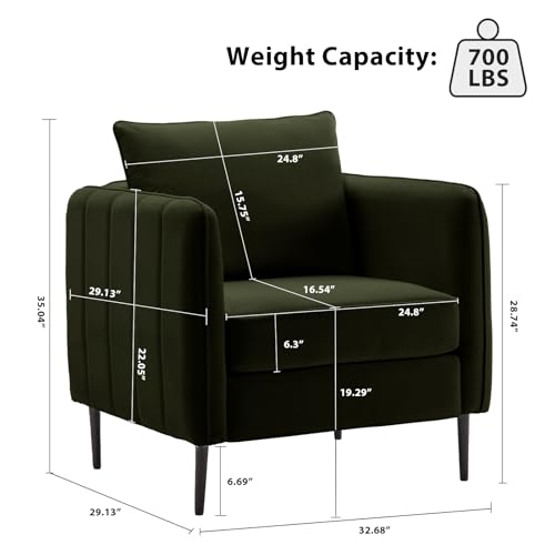 Sillón plegable terciopelo suave verde miniatura 2