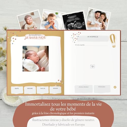 HuBorns - Livre de Naissance Bébé pour Coller des Photos et Écrire – vue 3