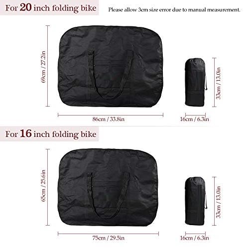 MASO - Bolsa Plegable para Bicicleta, Bolsa de Viaje para Bicicleta, Bolsa para Transporte al Aire Libre, 35,5 cm/50,8 cm, Bolsa de Almacenamiento Plegable para Transporte de vuelos, Coche
