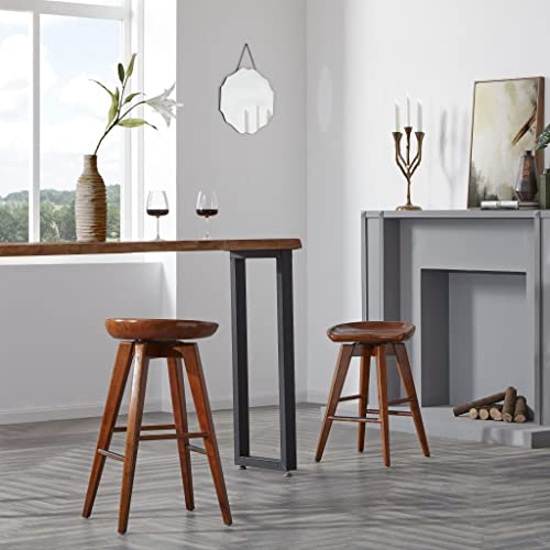 Boraam Bali Counter Height Swivel Stool, 24-Inch, Walnut #TOP1