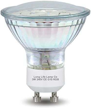 Long Life Lamp 3w LED GU10 Automatic Colour Change Red Green Blue RGB Light Bulb, Acryl, 3 W