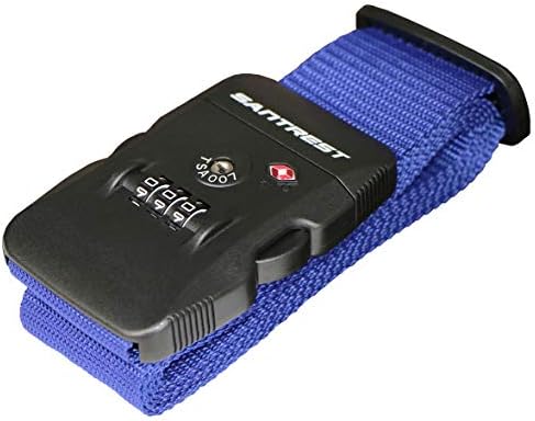 SANTREST Travel Luggage Strap Adjustable Suitcase Packing Belt with TSA Combination Lock
