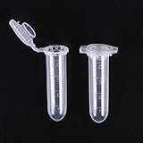 ULTECHNOVO Zentrifugenröhrchen 500 Stück 2 Ml Polypropylen Klar Graduierte Mikrozentrifugen-Reagenzgläser Mit Schnappverschluss Labor-Reagenzglasfläschchen Für Probenaufbewahrungsbehälter