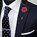 TopTie Men's Lapel Flower Pin Rose for Wedding Boutonniere Stick (Pack of 6)-White-Pack of 6