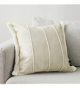 Phantoscope Pack of 1 Faux Leather Throw Pillow Cover Luxury Faux Rabbit Fur Decorative Pillow Co...