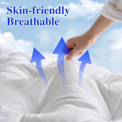 Image of WhatsBedding 2 Inch Memory Foam Mattress Topper King Size for Back Pain